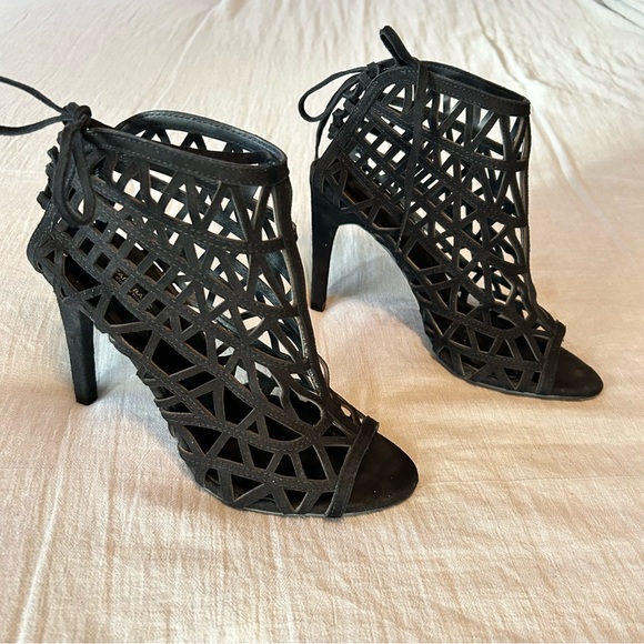 Zara Caged Heels Sz 7 1/2 - Picture 12 of 14